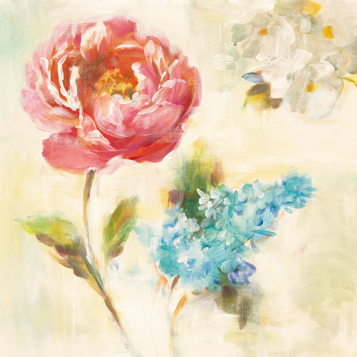 Contemporary Flower I Mural Wallpaper - pure wallpaper artwork