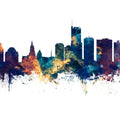 Essen Germany Skyline Blue & Bronze Mural Wallpaper - pure wallpaper artwork