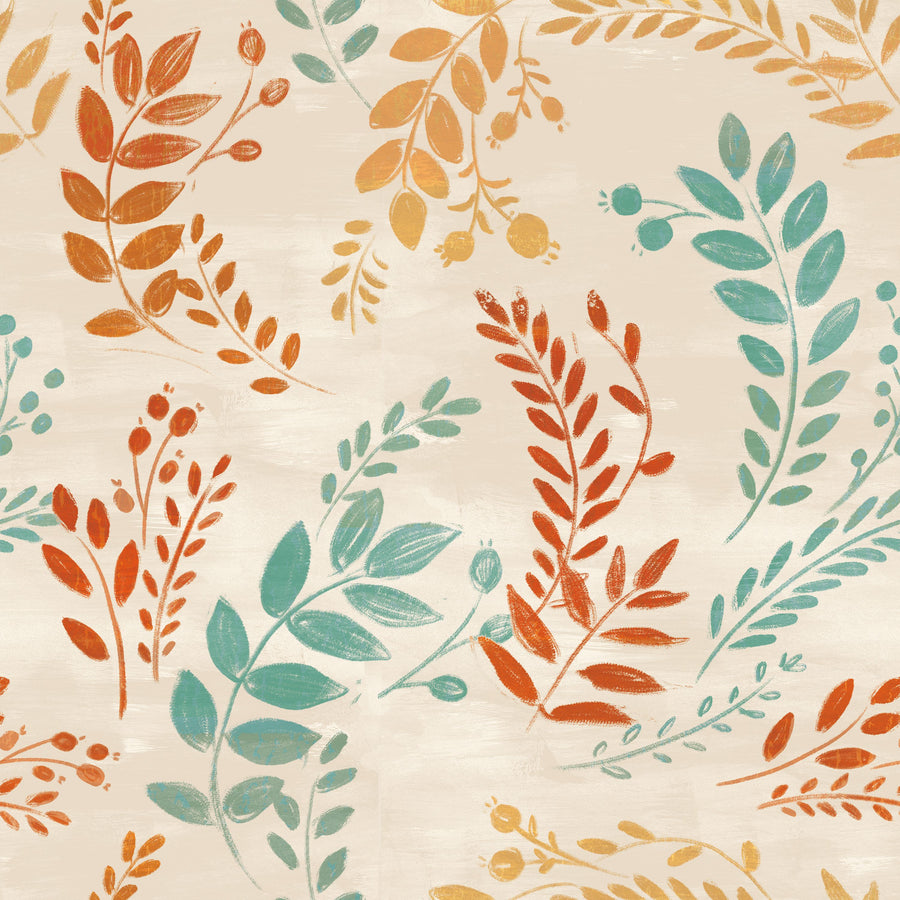 Harvest Sprig Multi Mural Wallpaper