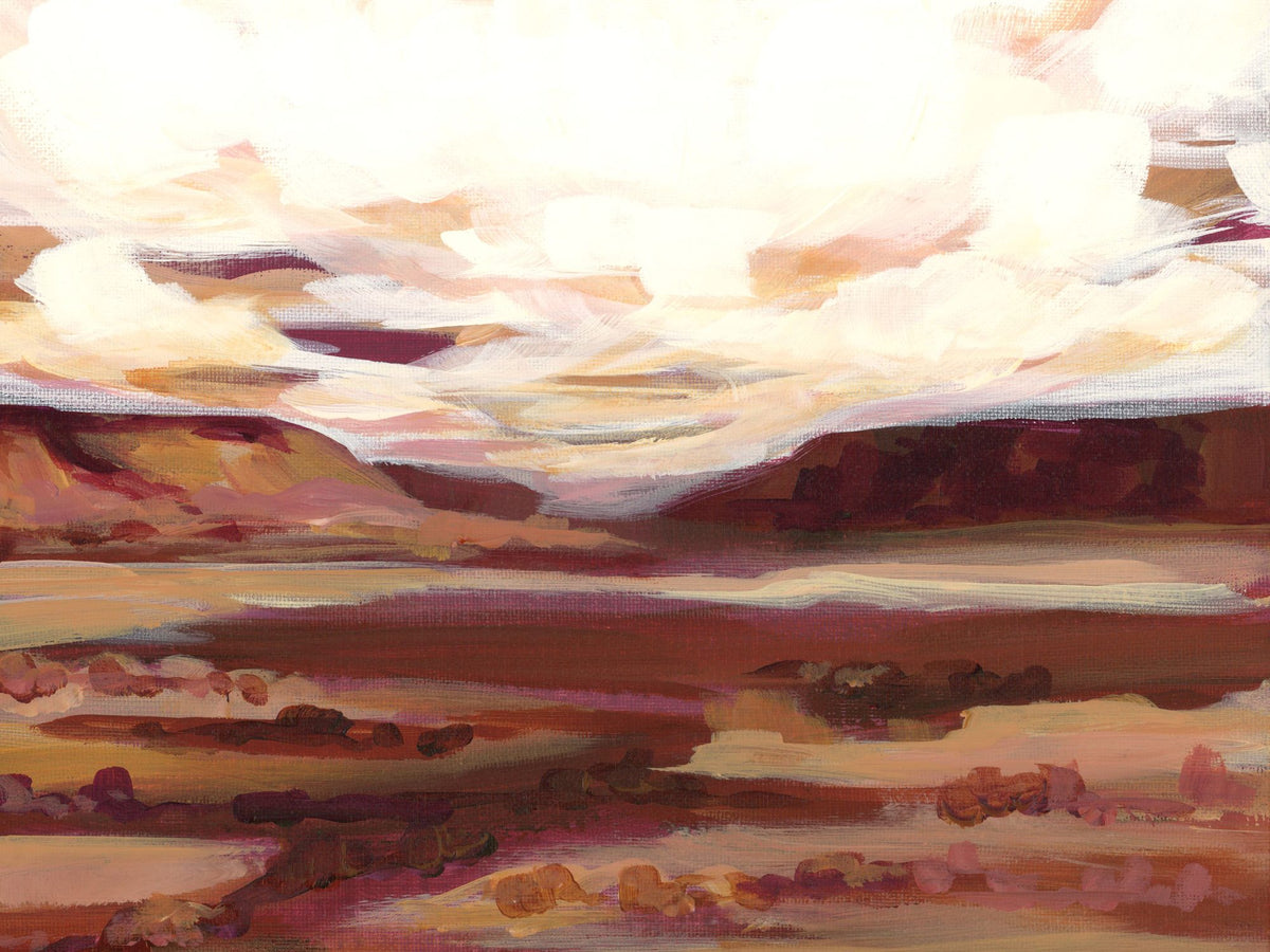 Mauve Mesa II Mural Wallpaper - pure wallpaper artwork