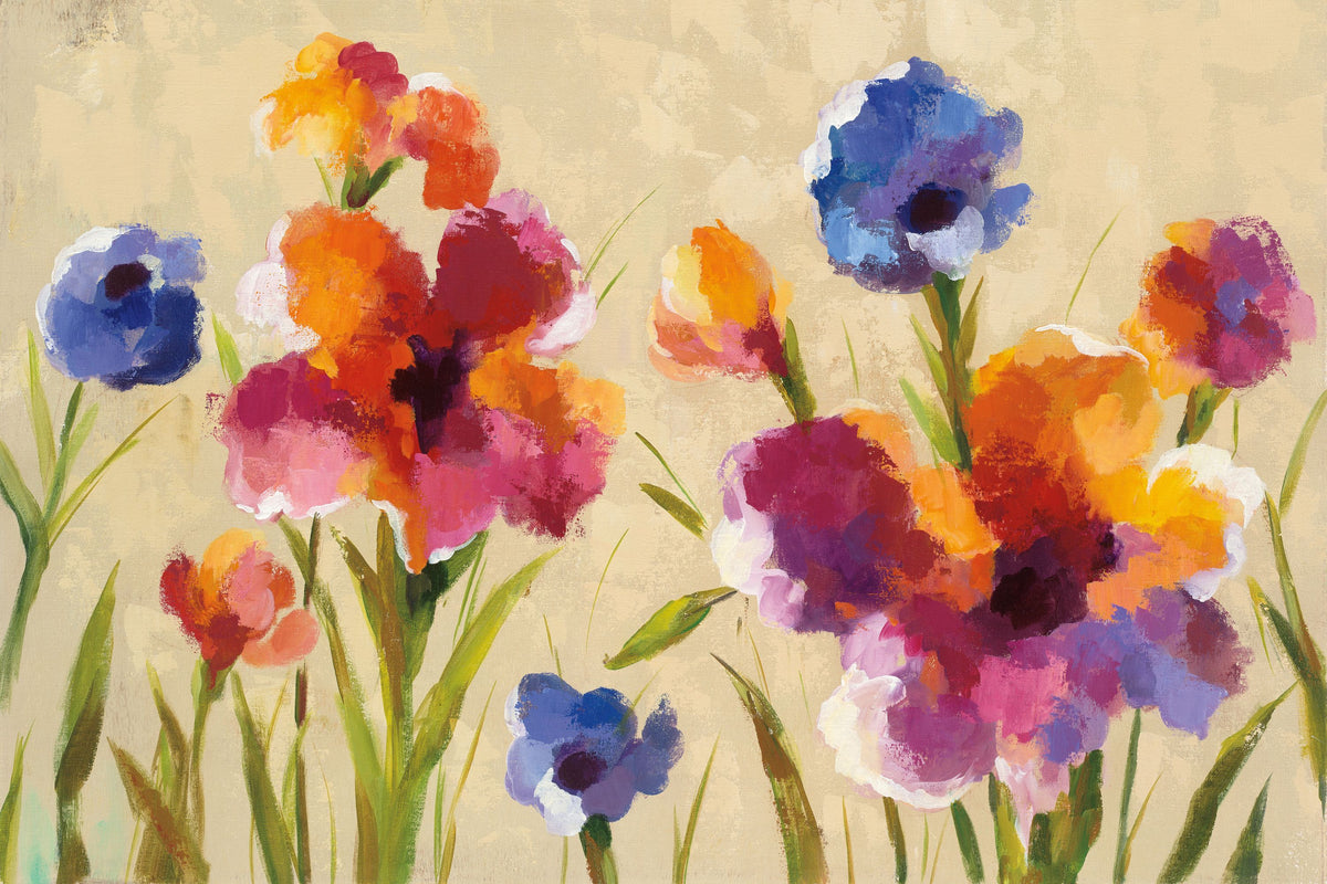 Bold Bright Flowers I Mural Wallpaper - pure wallpaper artwork