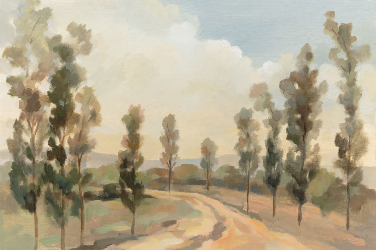 Poplars by the Road Mural Wallpaper - pure wallpaper artwork