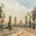 Poplars by the Road Mural Wallpaper - pure wallpaper artwork