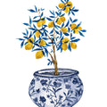 Lemon Tree in Chinoserie Mural Wallpaper - pure wallpaper artwork