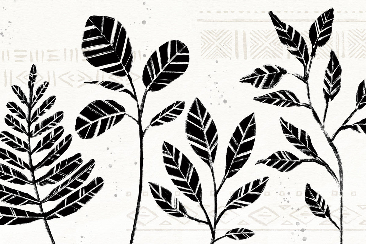 Study of Botanicals Mural Wallpaper - pure wallpaper artwork
