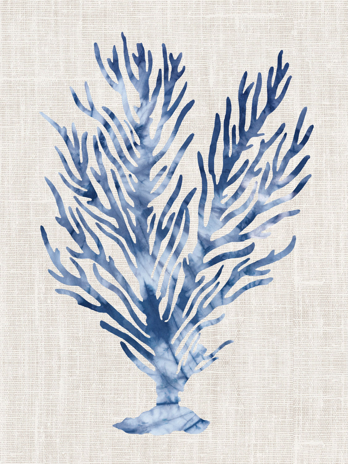Shibori Coral IV on Linen Mural Wallpaper - pure wallpaper artwork
