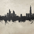 Ho Chi Minh City Vietnam Skyline Concrete Mural Wallpaper - pure wallpaper artwork