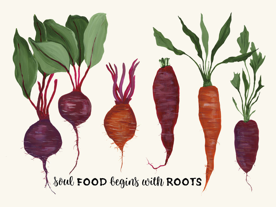 Soul Food Begins with Roots Mural Wallpaper