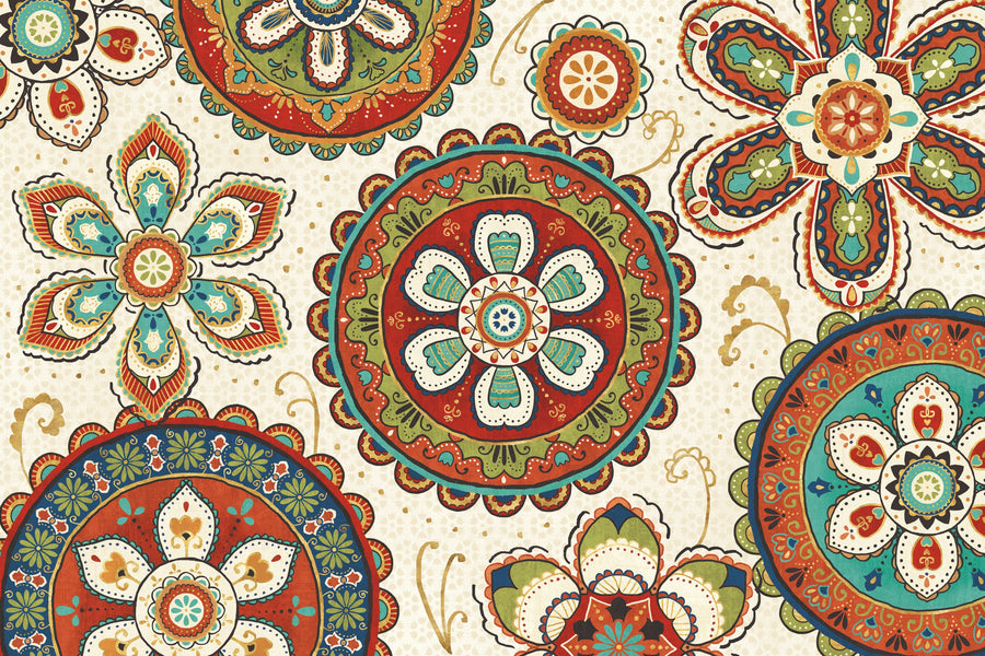 La Vida Medallion Mural Wallpaper