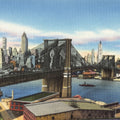 Greetings From Brooklyn Bridge Mural Wallpaper - pure wallpaper artwork