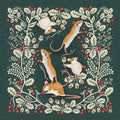 Holiday Mice, Emerald Mural Wallpaper - pure wallpaper artwork