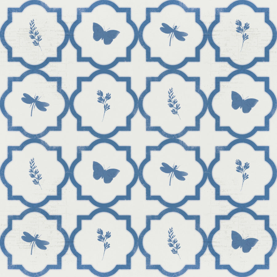 Blue Fields Light Mural Wallpaper