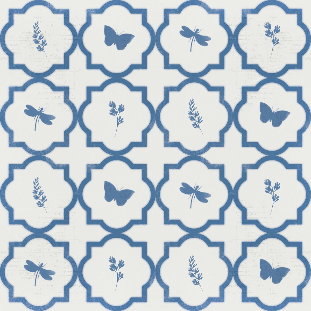 Blue Fields Light Mural Wallpaper - pure wallpaper artwork
