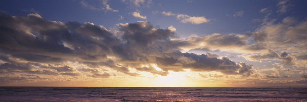 Golden Cloudscape Mural Wallpaper - pure wallpaper artwork