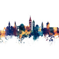 Zadar Croatia Skyline Blue & Bronze Mural Wallpaper - pure wallpaper artwork