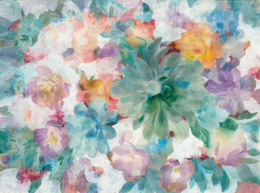 Succulent Florals Mural Wallpaper