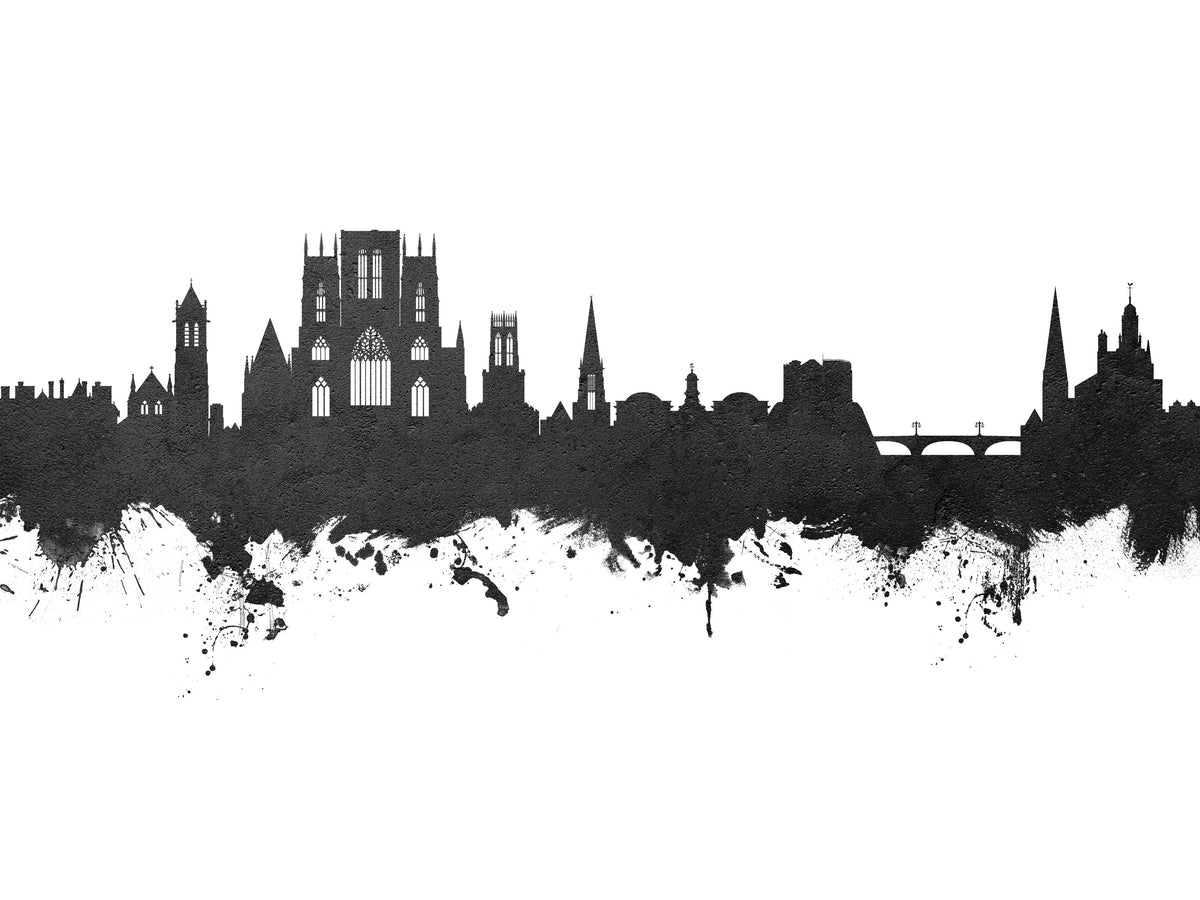 York England Skyline Black & White Mural Wallpaper - pure wallpaper artwork