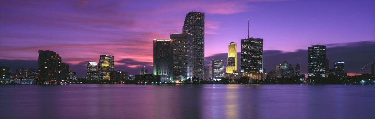 Sunset Pink Twilight Metropolis Mural Wallpaper - pure wallpaper artwork