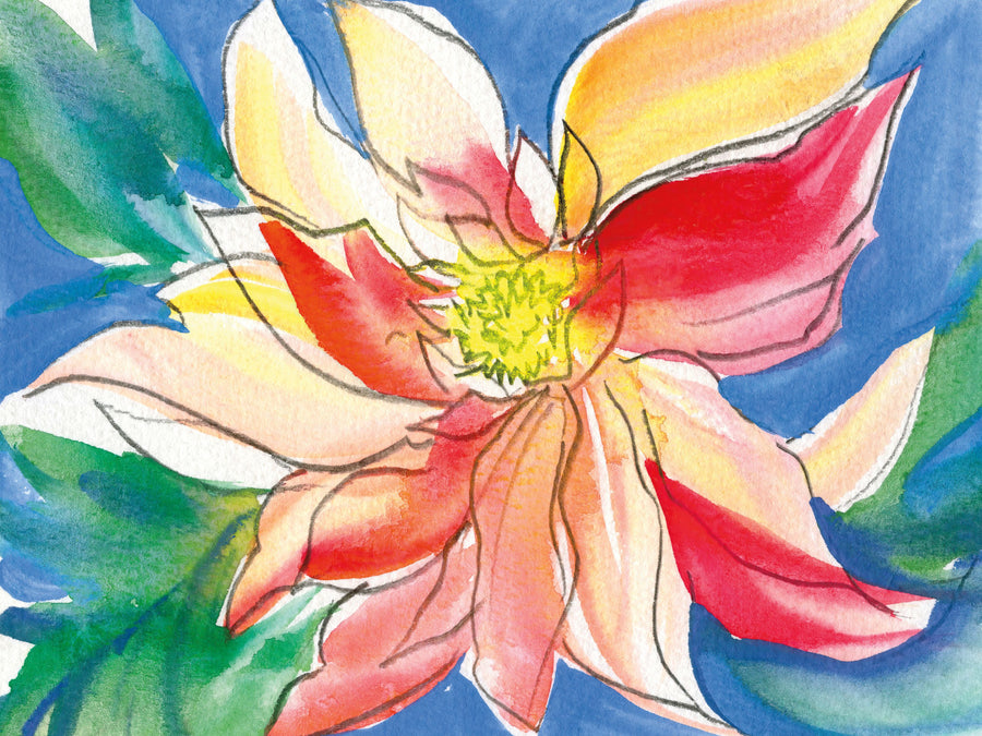 Fire Floral Mural Wallpaper