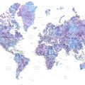 World Map Cities - Raul Mural Wallpaper - pure wallpaper artwork