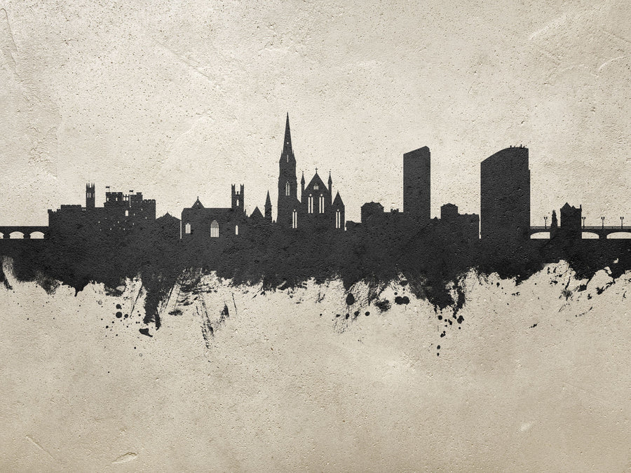 Limerick Ireland Skyline Concrete Mural Wallpaper