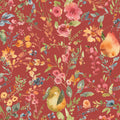 Time to Share Flowers and Pears Red Mural Wallpaper - pure wallpaper artwork