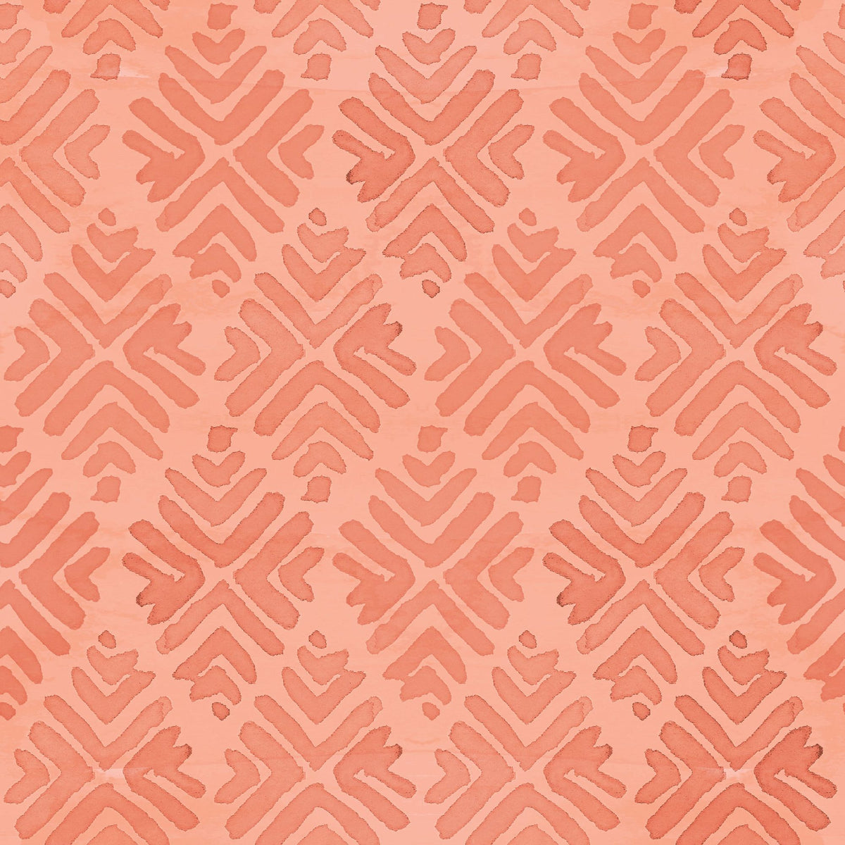 Bohemian Leaves Orange Mural Wallpaper - pure wallpaper artwork
