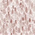 Forest Cabins, Terracotta Mural Wallpaper - pure wallpaper artwork