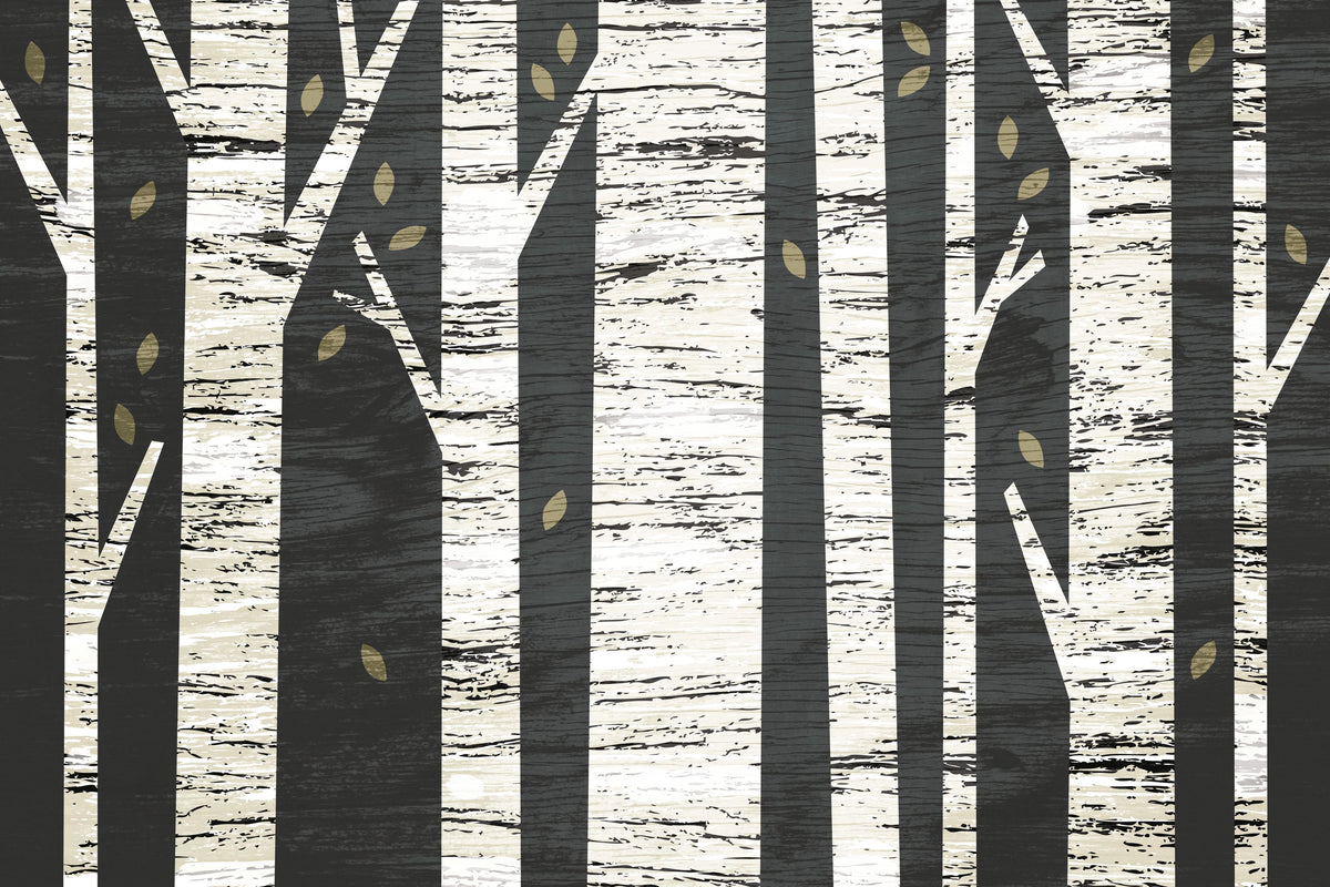 Birch Forest Mural Wallpaper - Neutral Tone - pure wallpaper artwork