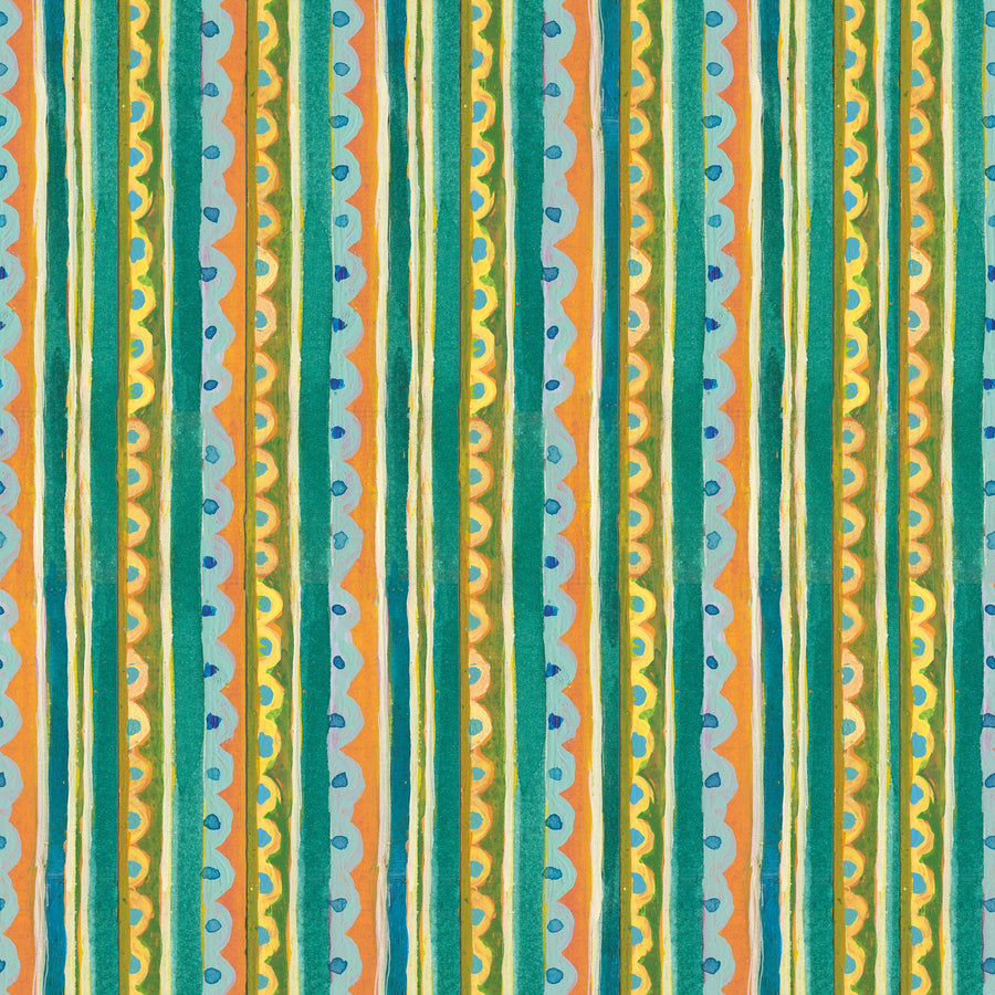 Floral on the Line Mural Wallpaper