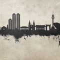 Daegu South Korea Skyline Concrete Mural Wallpaper - pure wallpaper artwork