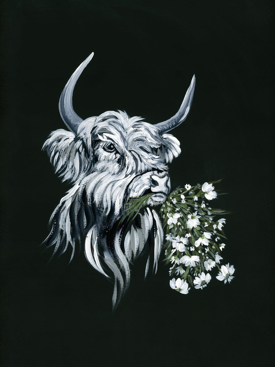 Portrait of a Cow Mural Wallpaper