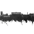 Oban Scotland Skyline Black & White Mural Wallpaper - pure wallpaper artwork
