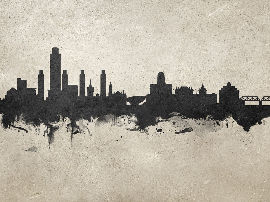 Albany New York Skyline Concrete Mural Wallpaper