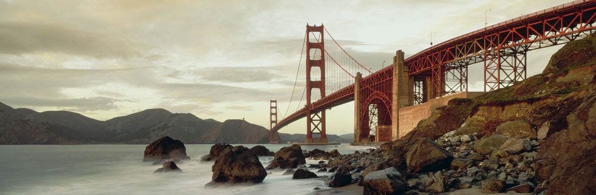 Golden Gate Morning Mural Wallpaper - pure wallpaper artwork