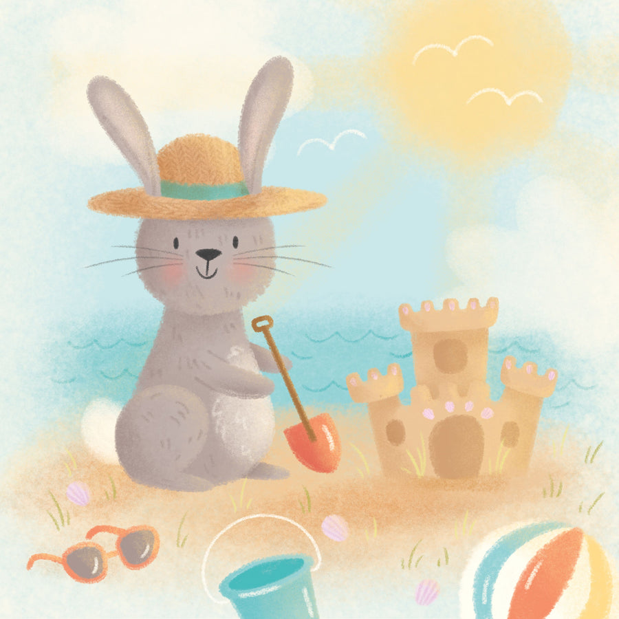 Beach Bunny Mural Wallpaper
