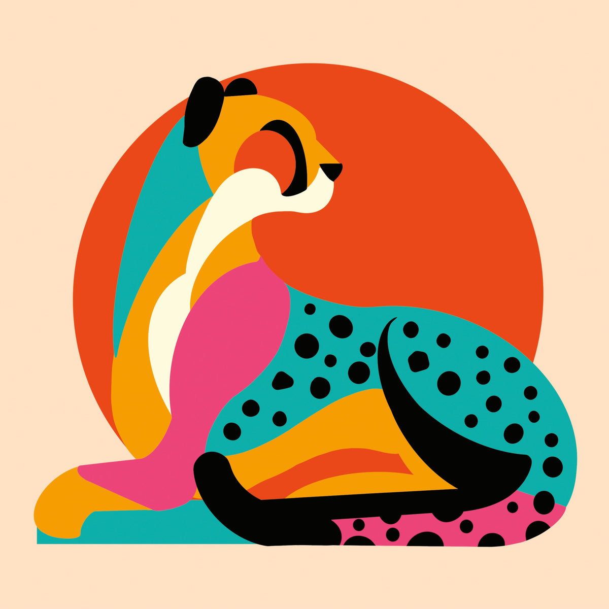 Safari Cat IV Mural Wallpaper - pure wallpaper artwork