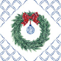 Holiday Tartan and Chinoiserie IV Mural Wallpaper - pure wallpaper artwork