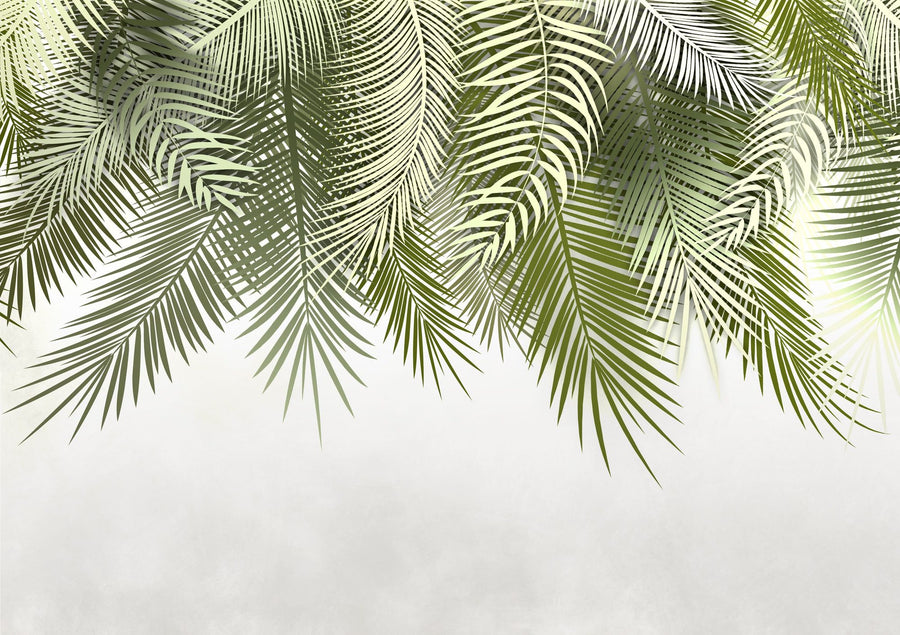 Palm Leaf Wallpaper Mural – Tropical Wall Mural – Home Grown Palms printable artwork
