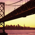 Sunset Silhouette Bridge Mural Wallpaper - pure wallpaper artwork
