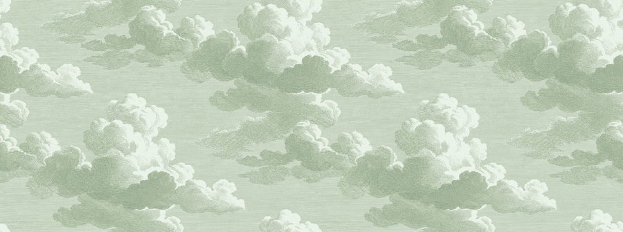 Cloud Wallpaper Mural – Sky Wall Mural – Intaglio Clouds, Sage printable artwork