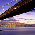 Golden Gate Twilight Mural Wallpaper - pure wallpaper artwork