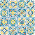 Maritime Tiles White and Blue Mural Wallpaper - pure wallpaper artwork