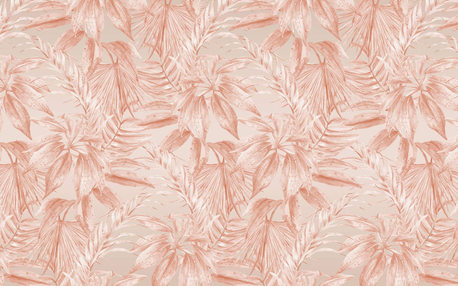 Botanical Wallpaper Mural – Leaf & Plant Wall Mural – Leaves on Mars printable artwork