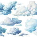 Floating Clouds Sketch Mural Wallpaper - pure wallpaper artwork