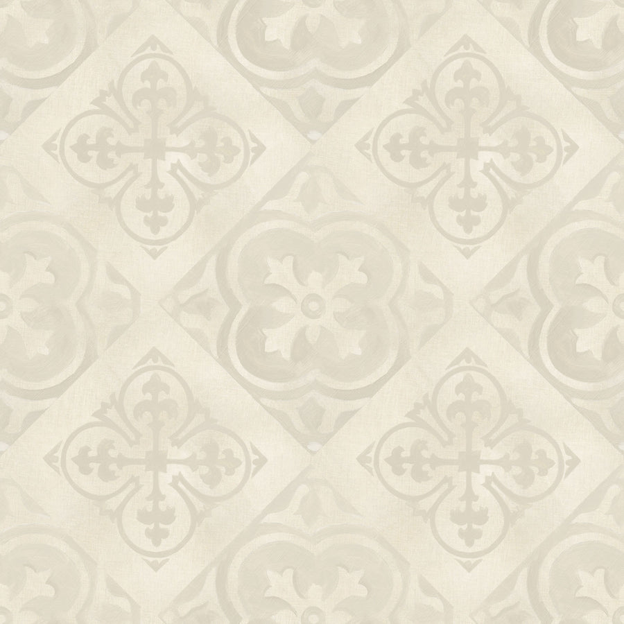 Tile It Up Beige Mural Wallpaper