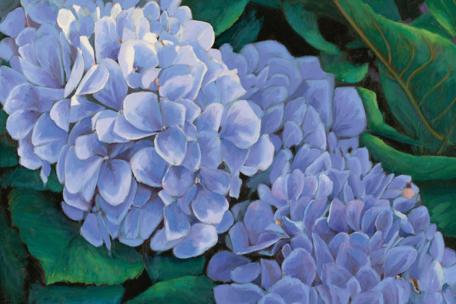 Periwinkle Hydrangea Mural Wallpaper