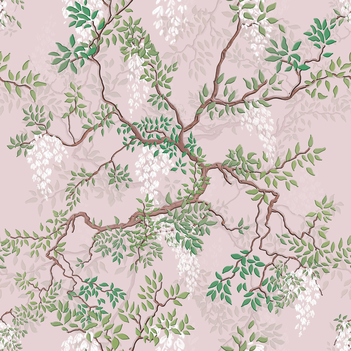 Climbing Wisteria, Rose Mural Wallpaper - pure wallpaper artwork