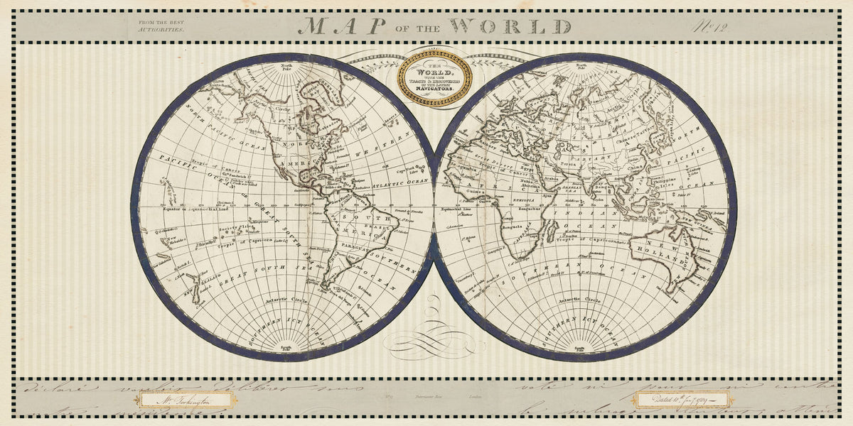 Torkington's World Map Mural Wallpaper - pure wallpaper artwork