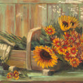 Sunflowers and Mums Mural Wallpaper - pure wallpaper artwork